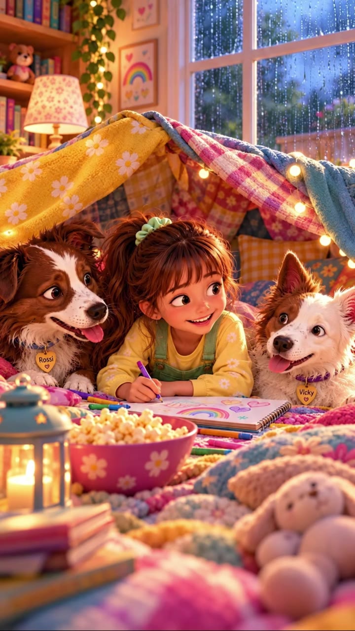 Luna, Rossi and Vicky exploring colours and feelings